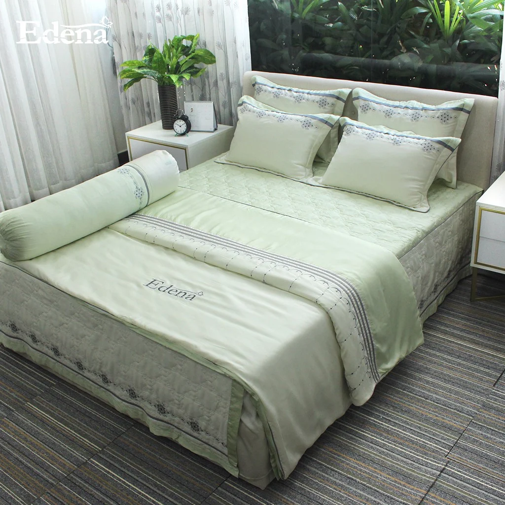 Bộ Chăn Drap Gối Edena Tencel 766
