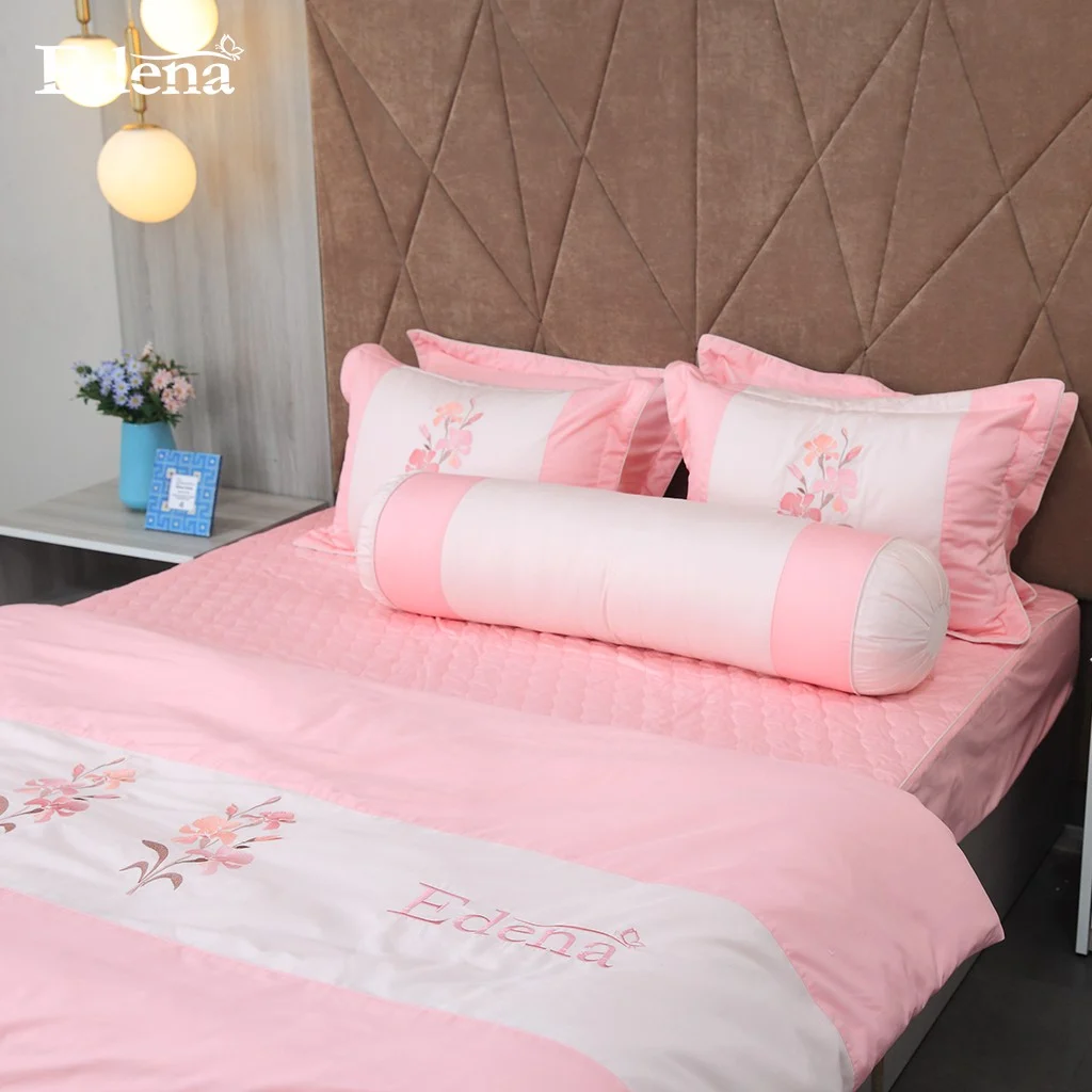 Bộ Chăn Drap Gối Edena Cotton Solid 370