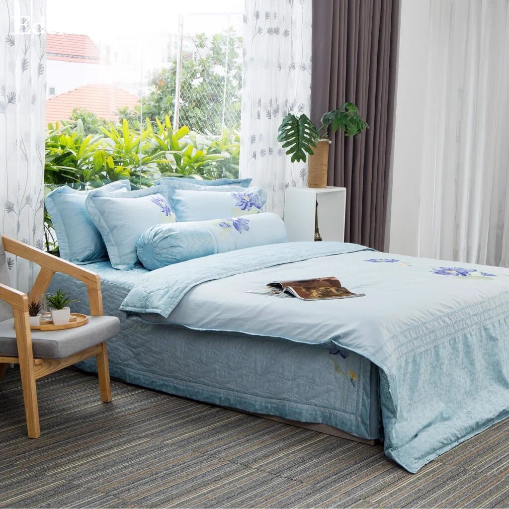Bộ Chăn Drap Gối Edena Cotton Đặc Biệt 524
